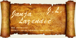 Janja Lazendić vizit kartica